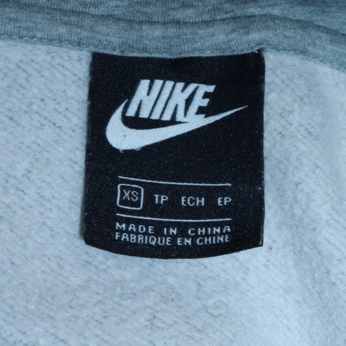 Nike Men's Grey Full Zip Hoodie XS Fleece Cotton Blend - Image 5
