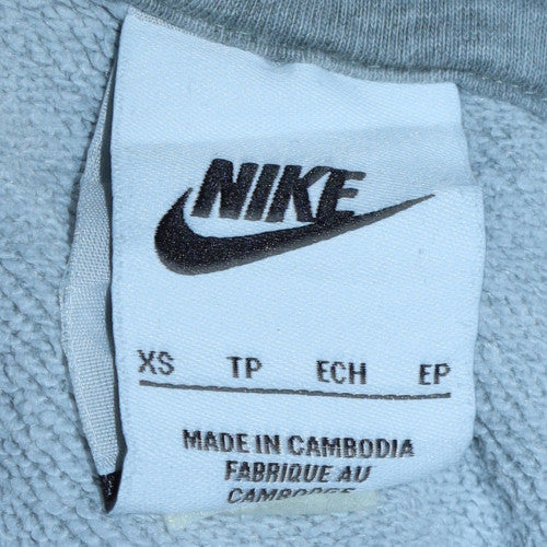 Nike Men's Grey Full Zip Hoodie XS Lightweight Fleece Sweatshirt - Image 5