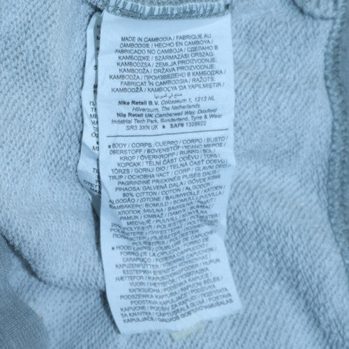 Nike Men's Grey Full Zip Hoodie XS Lightweight Fleece Sweatshirt - Image 6