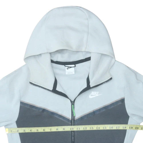 Nike Men's Grey Full Zip Sports Hoodie Size S Lightweight Fleece - Image 3