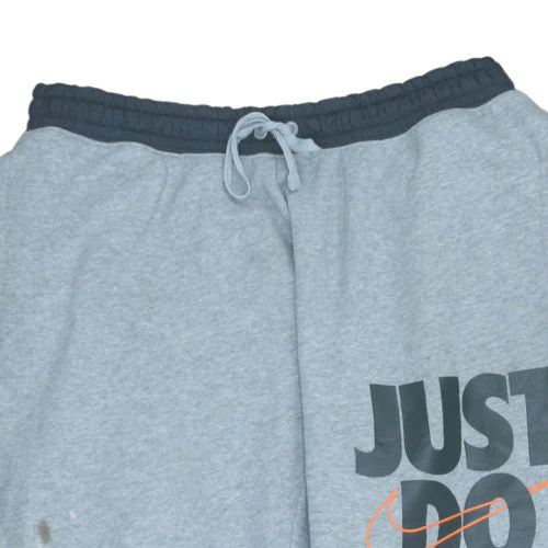 Nike Mens Grey Jogger Sweatpants L Fleece Activewear Tapered Fit - Image 8