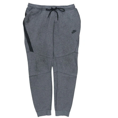 Nike Mens Grey Jogger Trousers L Regular Fit Fleece Cotton Blend