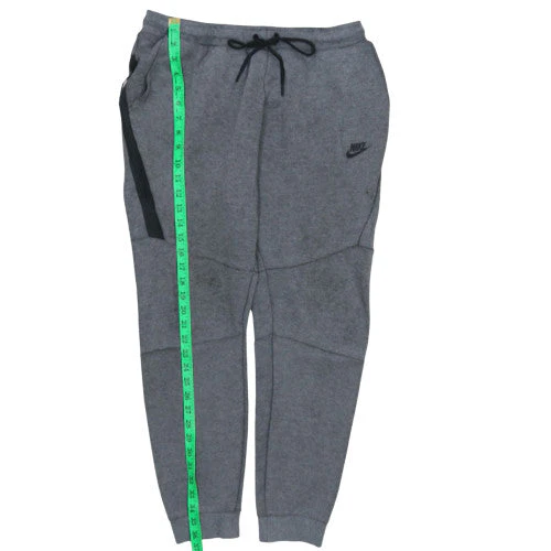 Nike Mens Grey Jogger Trousers L Regular Fit Fleece Cotton Blend - Image 3