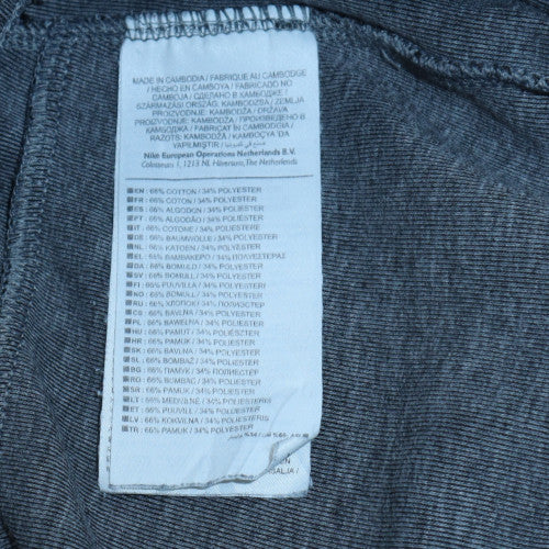Nike Mens Grey Jogger Trousers L Regular Fit Fleece Cotton Blend - Image 5