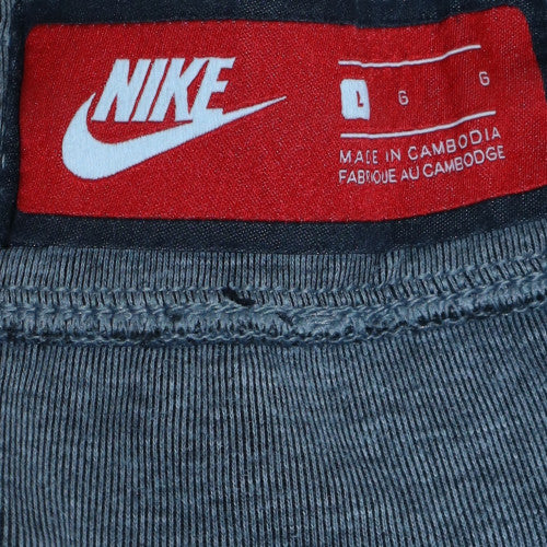 Nike Mens Grey Jogger Trousers L Regular Fit Fleece Cotton Blend - Image 6