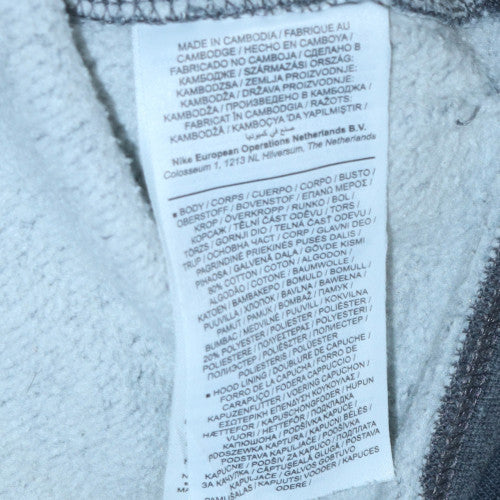 Nike Men's Grey L Full Zip Hoodie Fleece Sweatshirt - Image 6