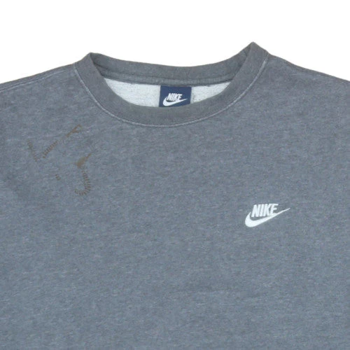 Nike Men's Grey L Pullover Crew Neck Fleece Sweatshirt - Image 8