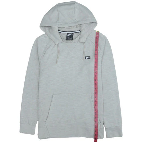Nike Men's Grey M Pullover Hoodie with Logo Pocket - Image 2