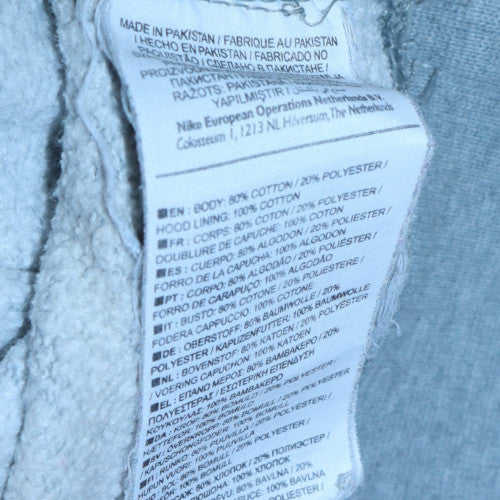Nike Men's Grey Pullover Fleece Hoodie Medium Regular Fit - Image 6