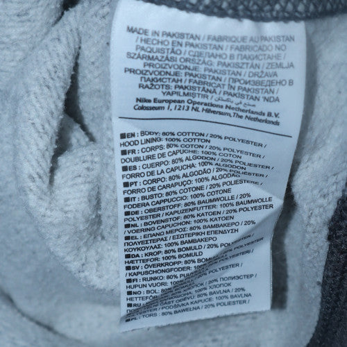 Nike Men's Grey Pullover Hoodie Cotton Blend Logo Sweatshirt L - Image 6