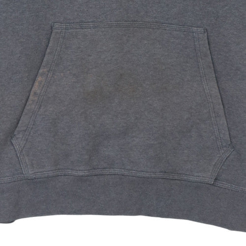 Nike Men's Grey Pullover Hoodie Cotton Blend Logo Sweatshirt L - Image 8
