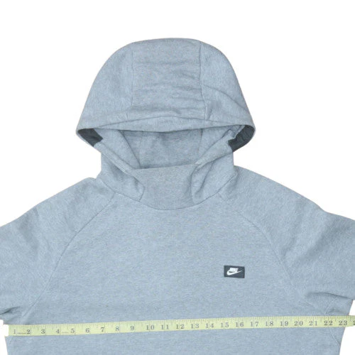 Nike Men's Grey Pullover Hoodie L Fleece Logo Sportswear - Image 2