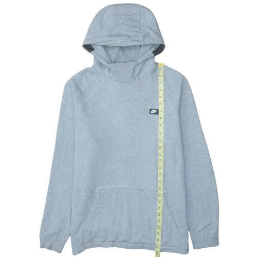 Nike Men's Grey Pullover Hoodie L Fleece Logo Sportswear - Image 3