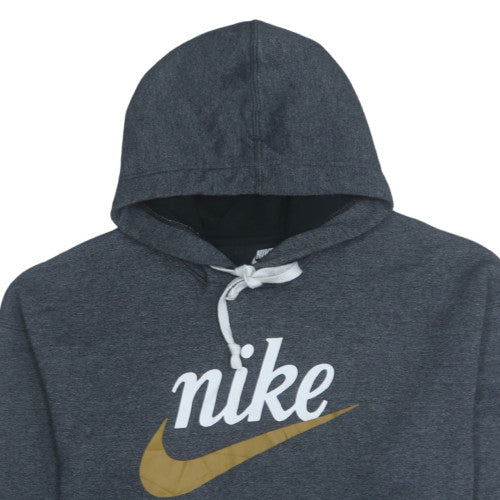 Nike Men's Grey Pullover Hoodie L Logo Graphic Sweatshirt - Image 8