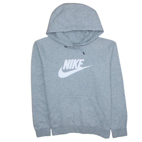 Nike Men's Grey Pullover Hoodie L Sports Fleece Sweatshirt