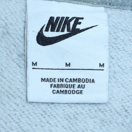 Nike Mens Grey Pullover Hoodie M Lightweight Fleece Sportswear - Image 5