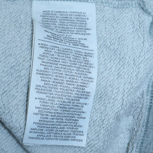 Nike Mens Grey Pullover Hoodie M Lightweight Fleece Sportswear - Image 6