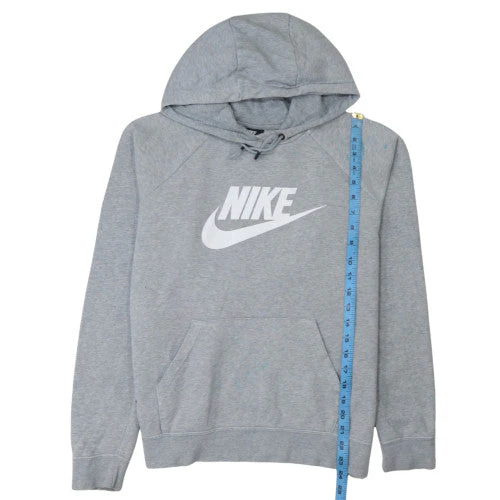 Nike Mens Grey Pullover Hoodie M Logo Sportswear - Image 2