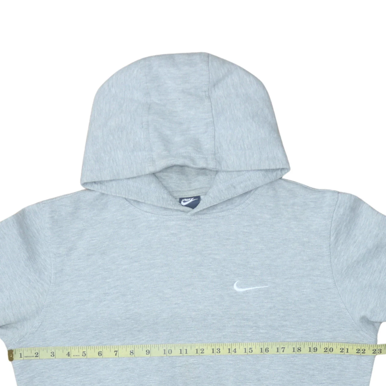 Nike Mens Grey Pullover Hoodie M Long Cotton Blend Classic Fit - Image 3