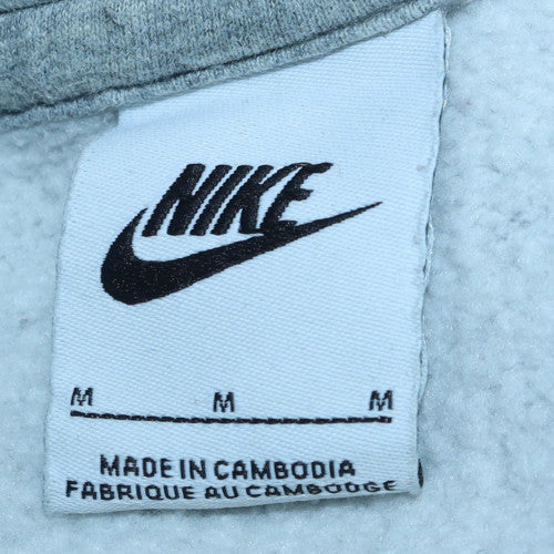 Nike Men's Grey Pullover Hoodie M Regular Fit Fleece Sweatshirt - Image 5