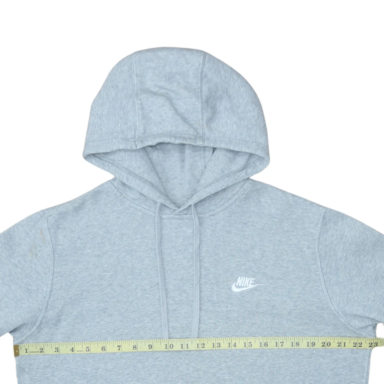 Nike Men's Grey Pullover Hoodie M Regular Fit Fleece Sweatshirt - Image 2
