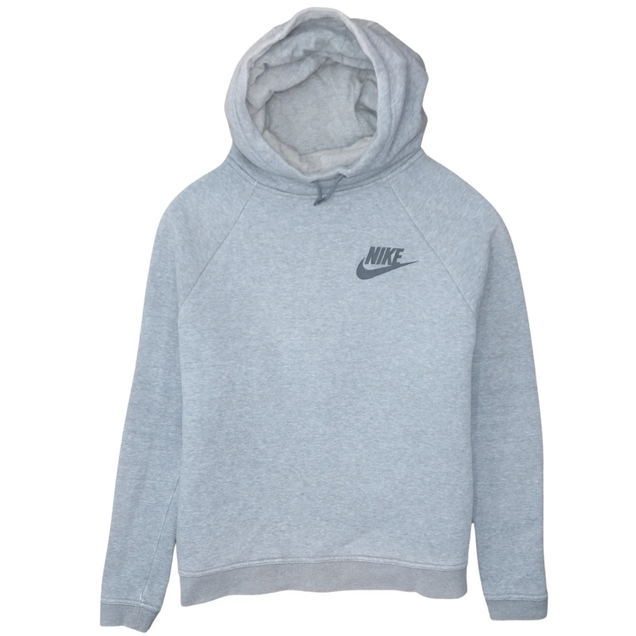 Nike Men's Grey Pullover Hoodie M Regular Fit Fleece Sweatshirt