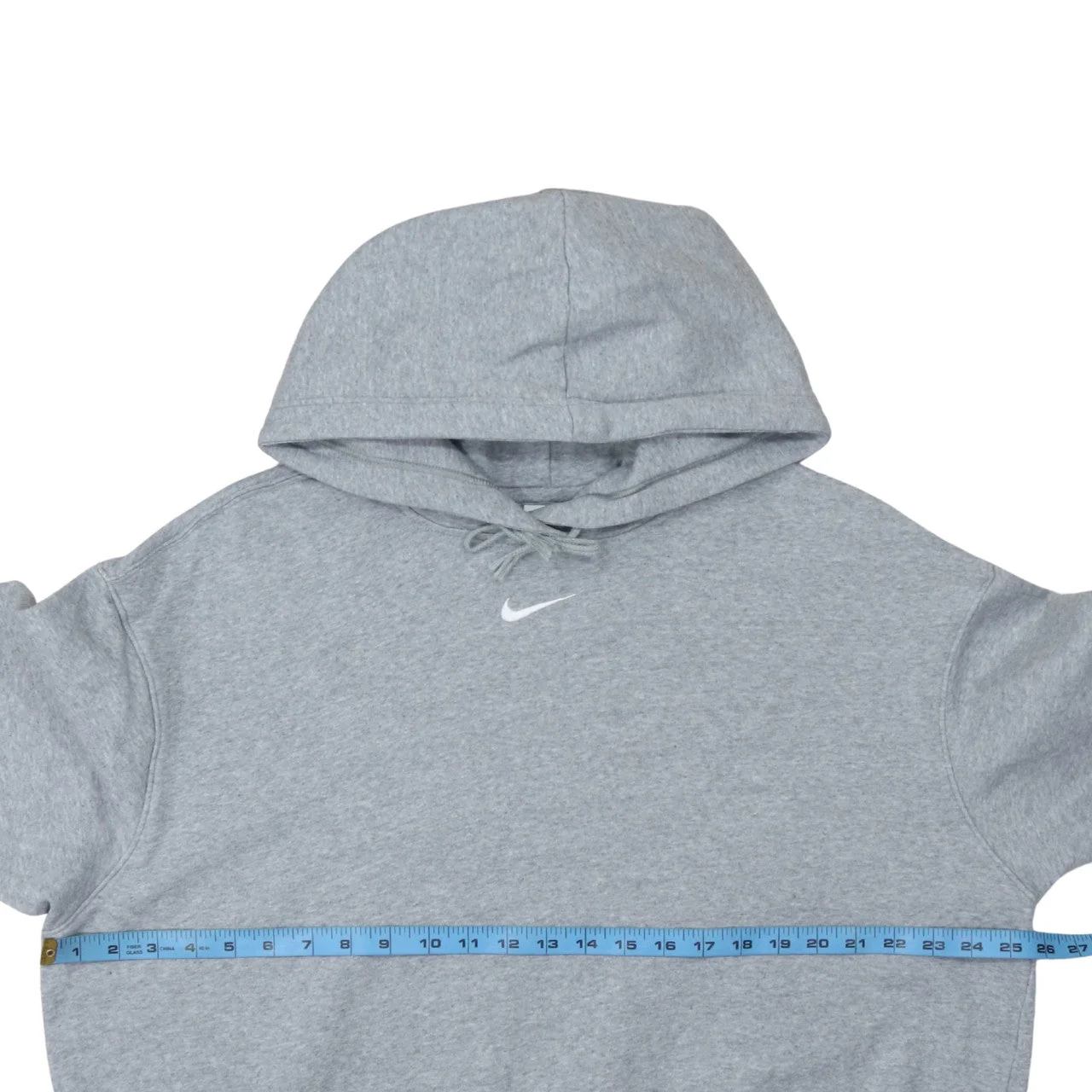 Nike Men's Grey Pullover Hoodie M Regular Fit Fleece Sweatshirt - Image 3