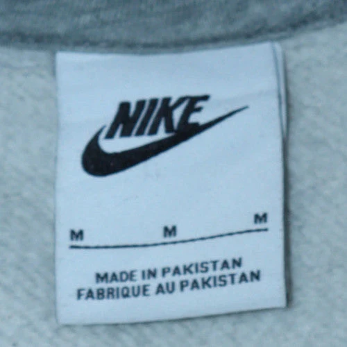 Nike Men's Grey Pullover Hoodie M Regular Fit Fleece Sweatshirt - Image 5