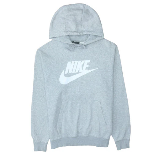 Nike Men's Grey Pullover Hoodie M Regular Fit Sportswear