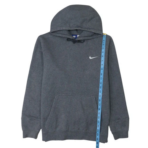 Nike Men's Grey Pullover Hoodie M Regular Fleece Sweatshirt - Image 3