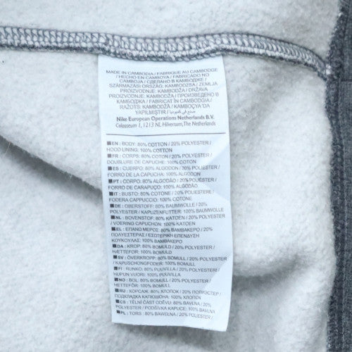 Nike Men's Grey Pullover Hoodie Medium Fleece Athletic Classic - Image 6