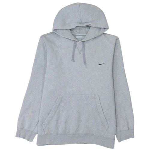 Nike Men's Grey Pullover Hoodie Medium Regular Fit Fleece