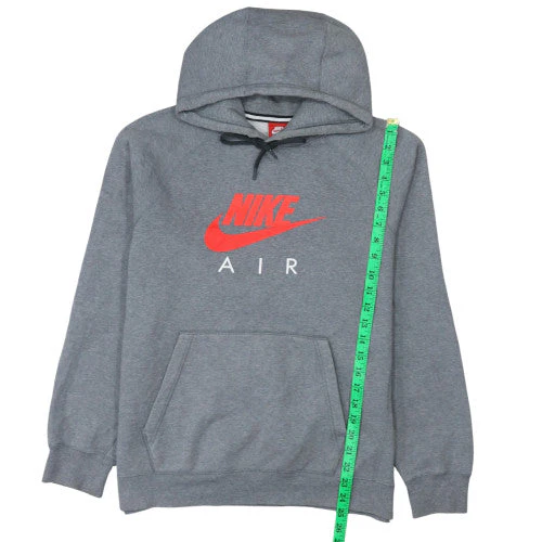 Nike Mens Grey Pullover Hoodie Medium with Logo Graphic - Image 3