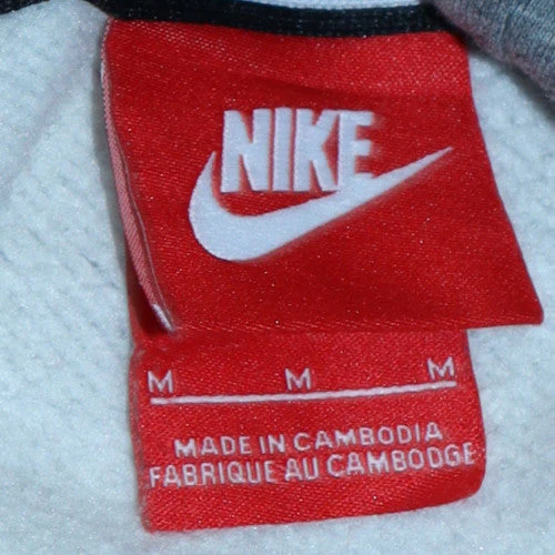 Nike Mens Grey Pullover Hoodie Medium with Logo Graphic - Image 5