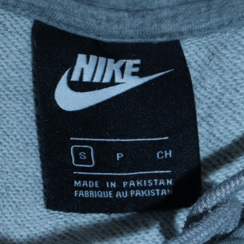 Nike Men's Grey Pullover Hoodie S Regular Fit Fleece Sweatshirt - Image 5