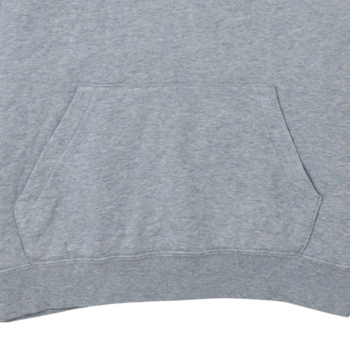 Nike Men's Grey Pullover Hoodie S Regular Fit Fleece Sweatshirt - Image 7