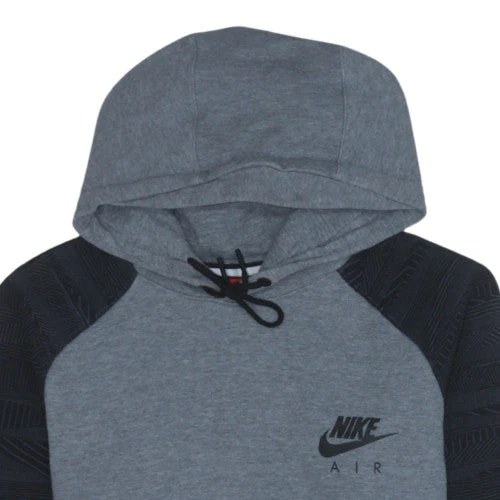 Nike Men's Grey Pullover Hoodie Size M Logo Fleece Sweatshirt - Image 8