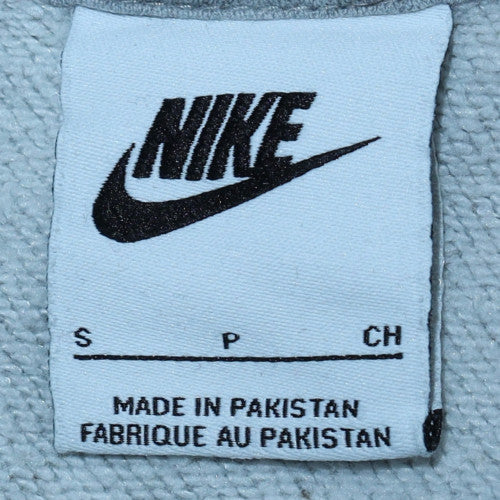 Nike Men's Grey Pullover Hoodie Small Graphic Logo Fleece - Image 5