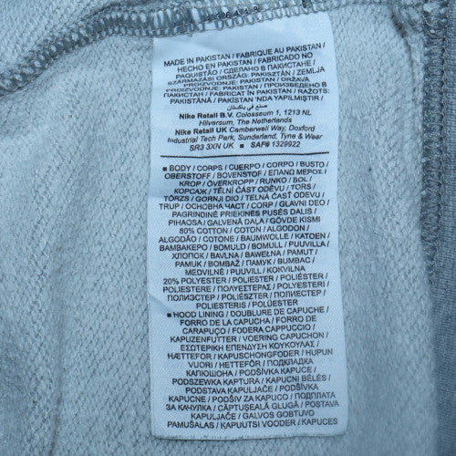 Nike Men's Grey Pullover Hoodie Small Graphic Logo Fleece - Image 6