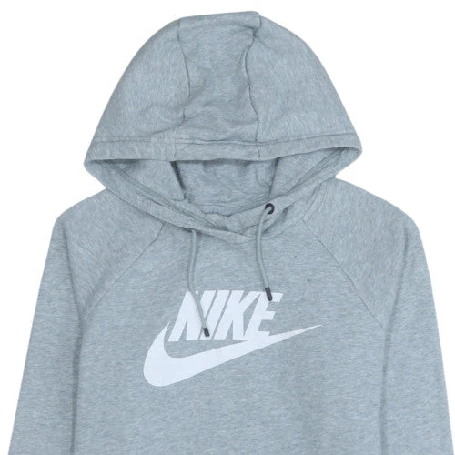 Nike Men's Grey Pullover Hoodie Small Graphic Logo Fleece - Image 8