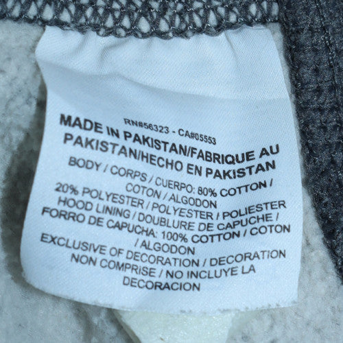 Nike Men's Grey Pullover Hoodie XL Fleece Cotton Blend - Image 6