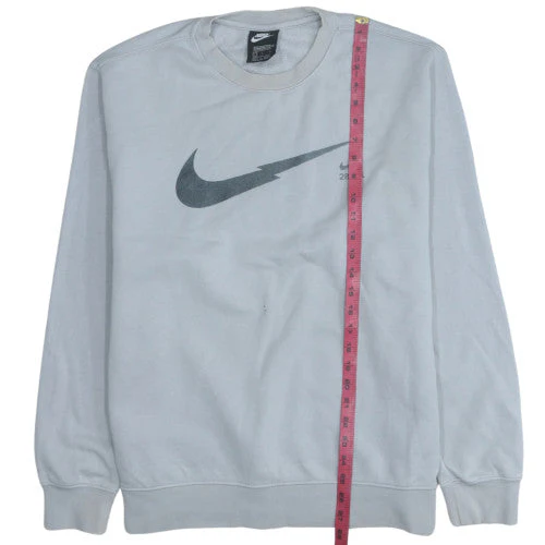 Nike Men's Grey Pullover Sweatshirt L Classic Fit Sports Fleece - Image 2