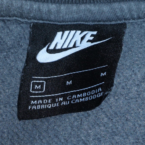 Nike Men's Grey Pullover Sweatshirt M Crew Neck Logo Fleece - Image 5