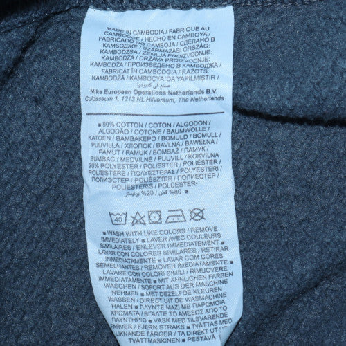 Nike Men's Grey Pullover Sweatshirt M Crew Neck Logo Fleece - Image 6