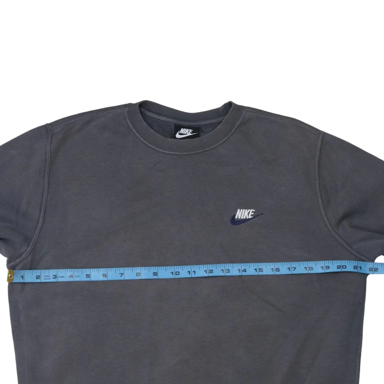 Nike Men's Grey Pullover Sweatshirt M Regular Fit Crew Neck - Image 2