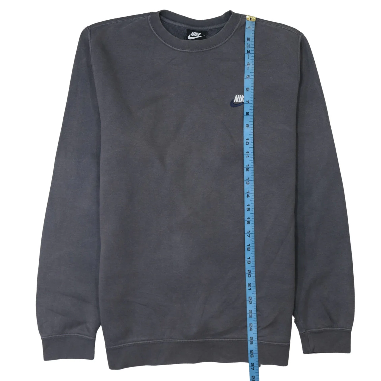 Nike Men's Grey Pullover Sweatshirt M Regular Fit Crew Neck - Image 3