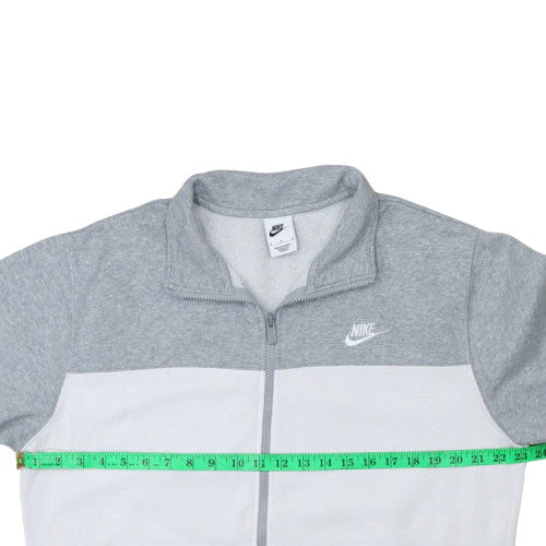 Nike Men's Grey Track Jacket M Full Zip Colourblock Athleisure - Image 2