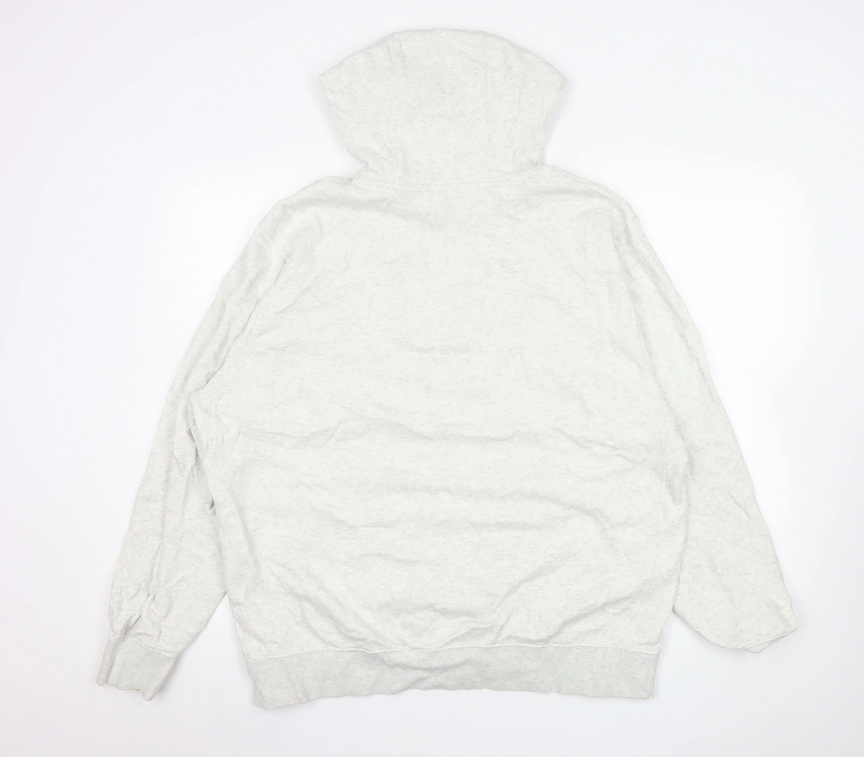 Nike Mens Grey XL Pullover Hoodie Logo Graphic Fleece Sweatshirt - Image 3