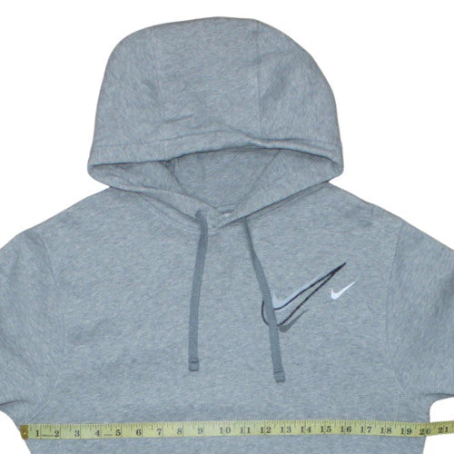 Nike Mens Grey XS Pullover Hoodie Sweatshirt Logo Fleece - Image 3