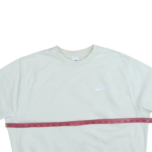 Nike Men's Ivory Crew Neck Pullover Sweatshirt M Regular Fit - Image 2